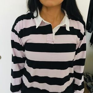 Tillys’s cropped stripped t shirt